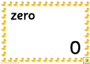 Yellow Ducks Number Flash Card Template Printable pdf