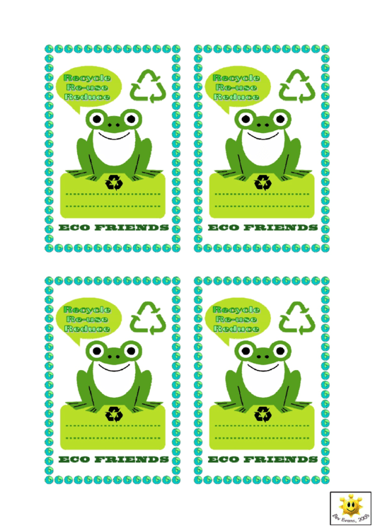 Recycling Tag Template Printable pdf