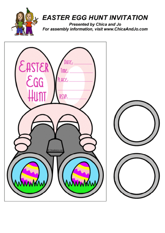 Easter Egg Hunt Invitation Template Printable pdf