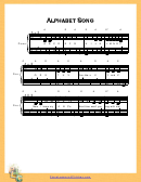 Alphabet Song Piano A Major Sheet Music