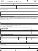 California Form 3504 - Enrolled Tribal Member Certification - 2016