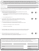 Regulated Research Institutional / Industrial Setting Form