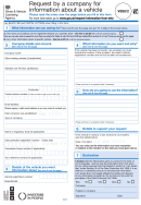 Form V888/2 - Request By A Company For Information About A Vehicle