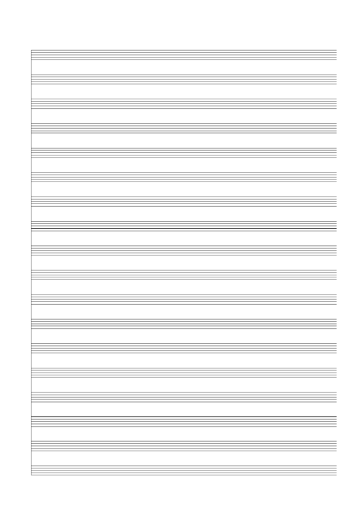 Big Band, Blank Clef, Neutral Layout (A4 Portrait) Blank Sheet Music Printable pdf