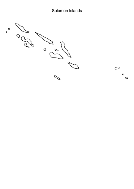 Solomon Islands Outline Map Printable pdf