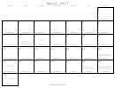 April 2017 Jewish Calendar Template