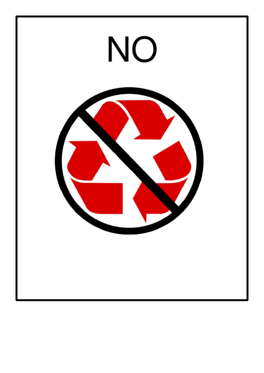 Recyclables No Electronics Sign Printable pdf