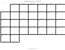 February - 2016 Jewish Calendar Template