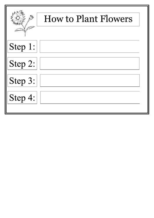 How To Plan Flowers Printable pdf
