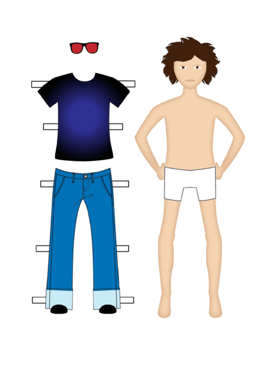 Boy Paper Doll Printable Pdf Download