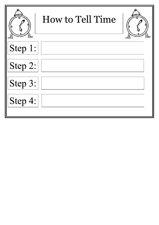 How To Tell Time Printable pdf