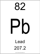 82 Pb - Chemical Element Poster Template - Lead