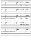 Medical Bill And Expenses Tracker Template