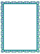 Blue Green Lace Border