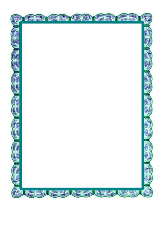 Blue Green Lace Border Printable pdf