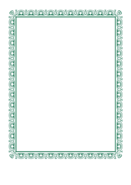 Elegant Green Border Printable pdf
