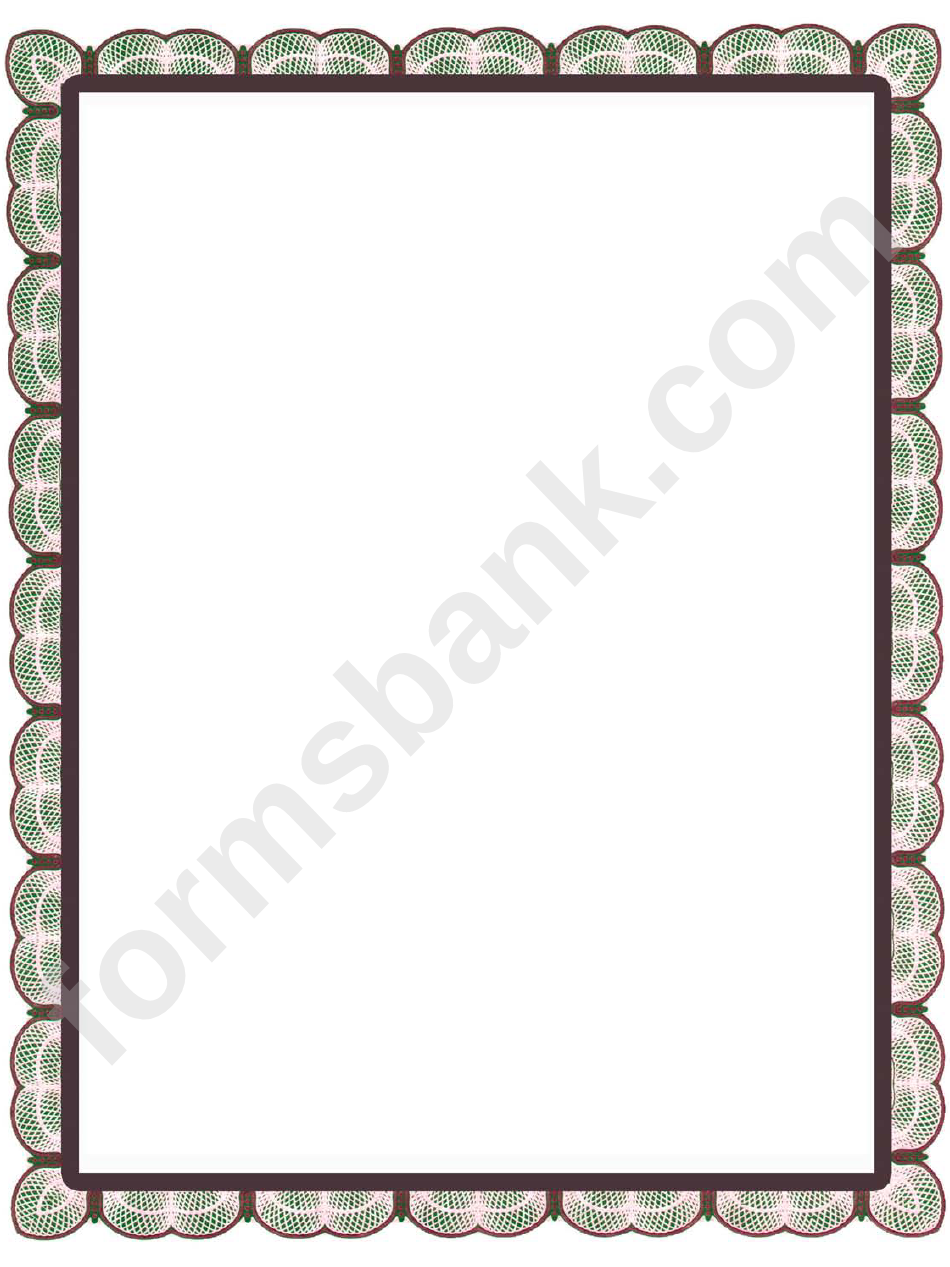 Green Red Lace Border