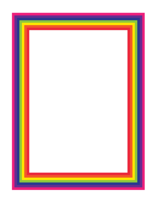 Fillable Rainbow Border Printable pdf
