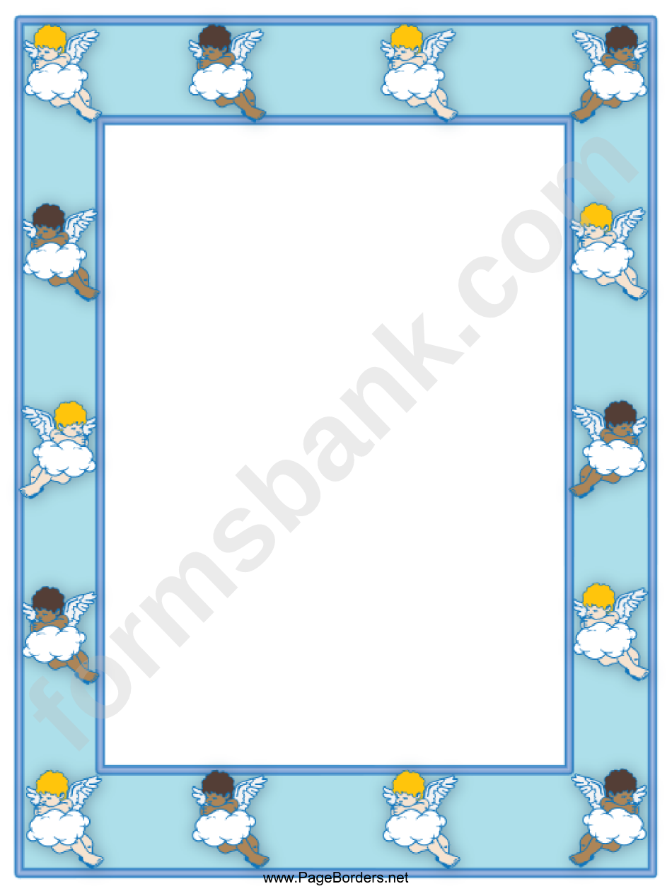 Angel Page Border Template