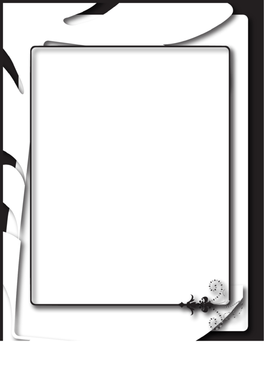 Dignified Black And White Border Printable pdf