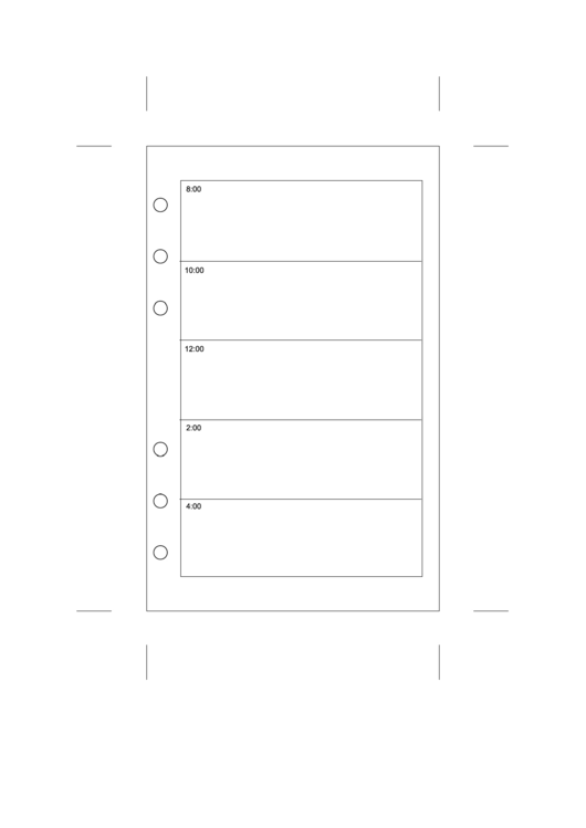 Daily Planner Template - Day On A Page Printable pdf