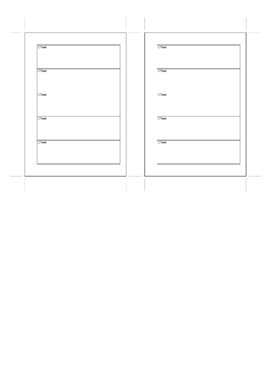A6 Task Planner Template - Right Printable pdf