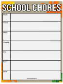 Fall Classroom Weekly Chore Chart