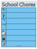 Weekly School Activities Chore Chart