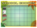 Fall School Chore Chart