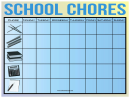 Blue School Chore Chart