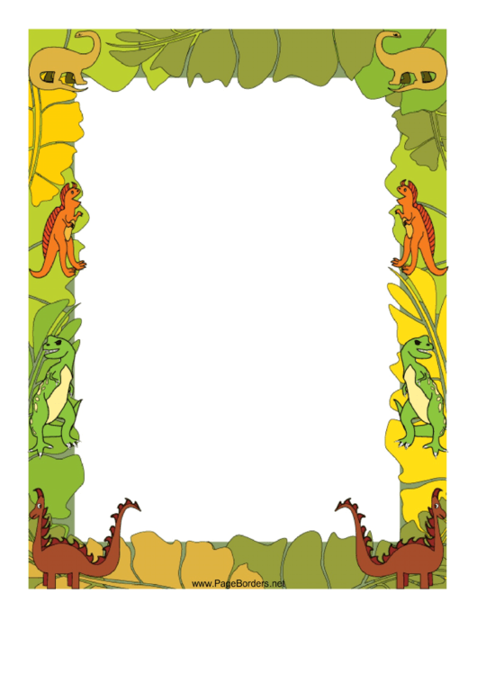 Dinosaur Border Printable pdf