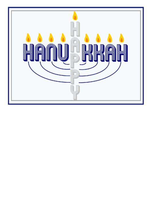 Hanukkah Menorah Sign Template Printable pdf