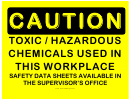 Caution Toxic Hazmat