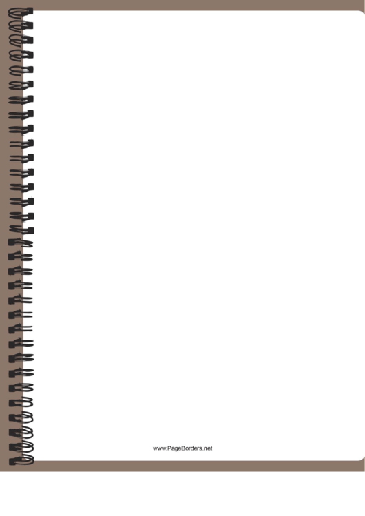 Spiral Notebook Border Printable pdf