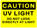 Caution Uv Light 2