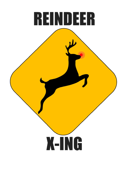 Reindeer Crossing printable pdf download