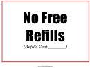 No Refills Sign