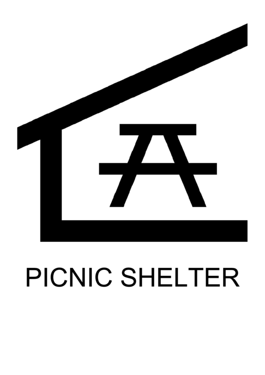 Picnic Shelter With Caption Sign Printable pdf