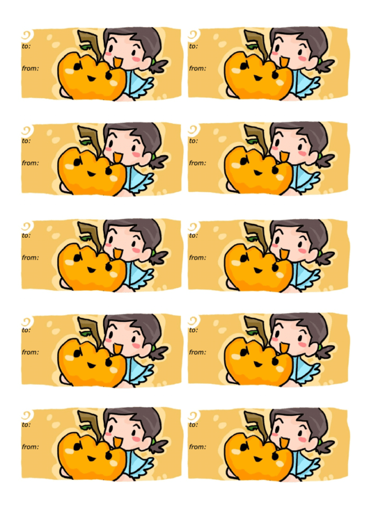 Pumpkin Gift Tag Template Printable pdf