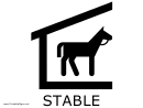 Stable With Caption Sign