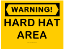 Warning Hard Hat Area