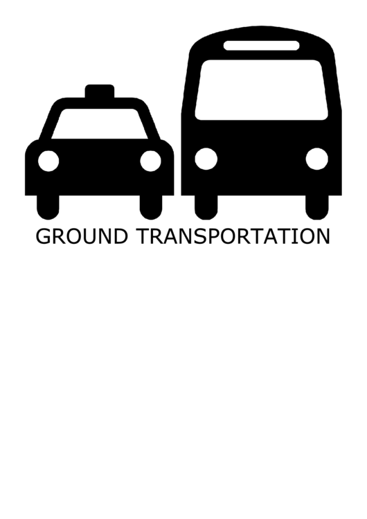 Ground Transportation With Caption Sign Printable pdf
