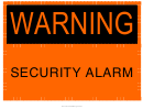 Warning Security Alarm