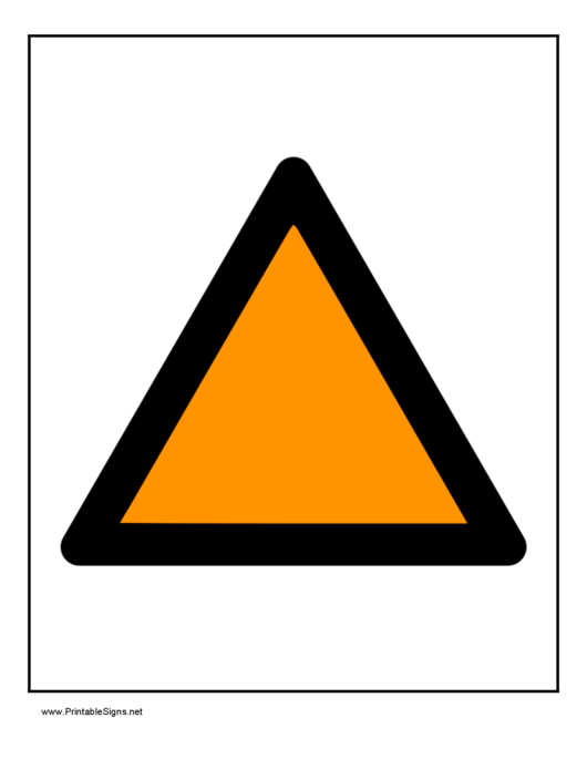 Warning Triangle Printable pdf