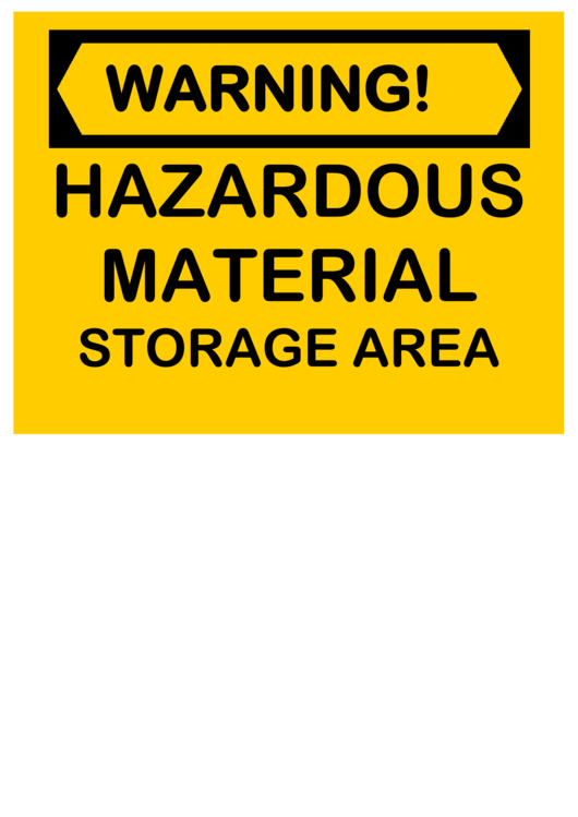 Warning Hazardous Material Printable pdf