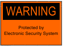 Warning Electronic Security