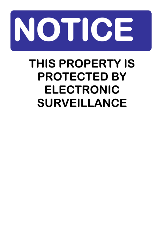 Notice Electronic Surveillance Printable pdf