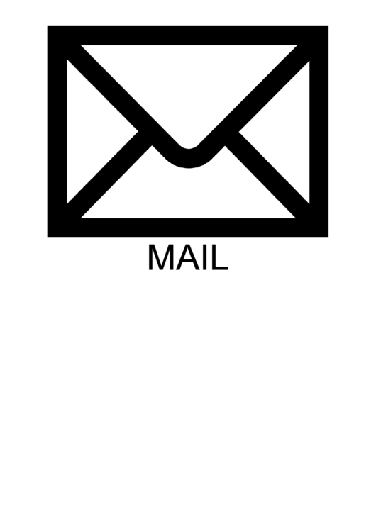 Mail With Caption Sign Printable pdf