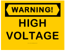 Warning High Voltage 2