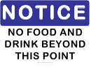 Notice No Food And Drink